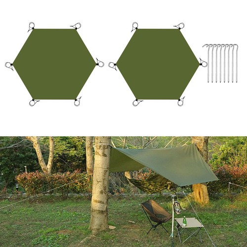Hexagonal tent footprint - tent,