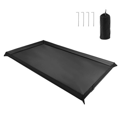 Black camping tent ground - black,