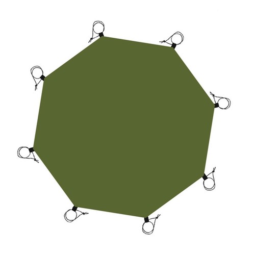 Octagonal tent footprint - octagonal,